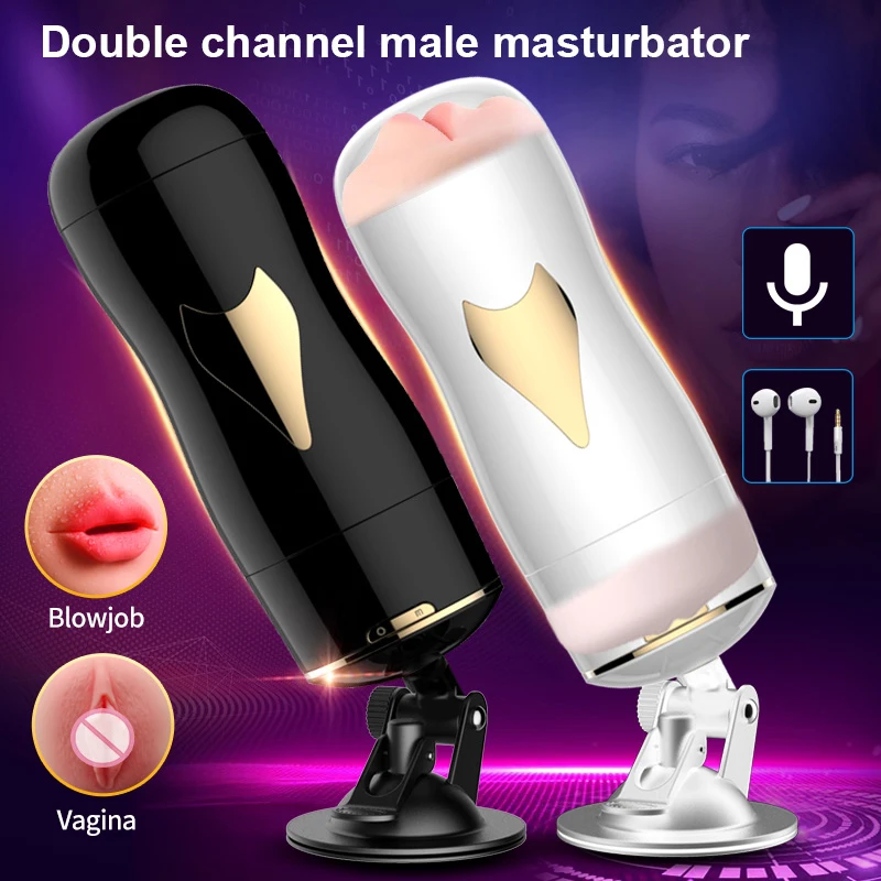 Blowjob Moški Masturbator Električni Dvojno Luknje Masturbators Analni seks Pravi vagina muco Strani-prosto Bedak masturb sex igrače za človeka