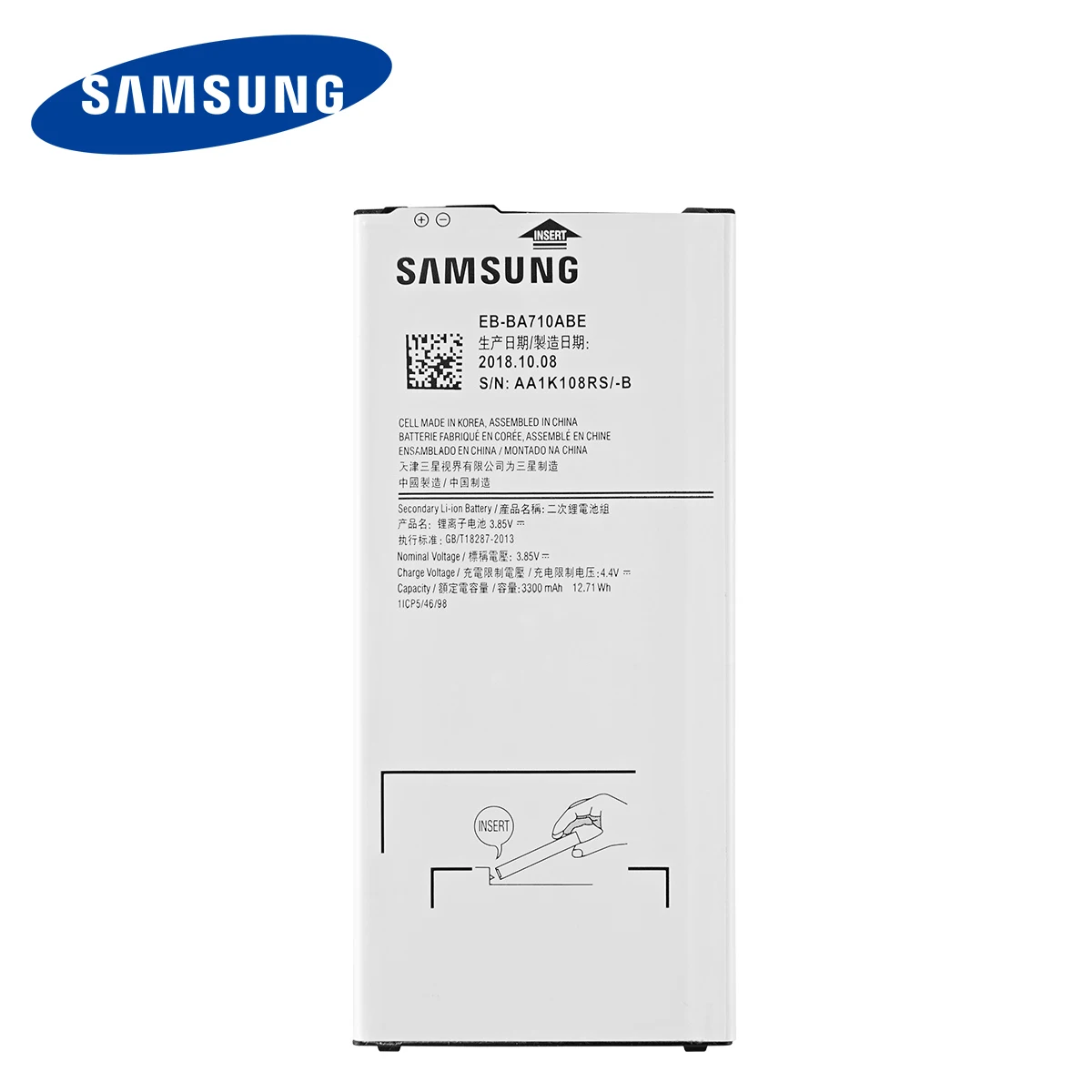 Originalni SAMSUNG EB-BA710ABE 3300mAh baterija Za Samsung GALAXY A7 A7100 A710 A7109 A710F 2016 Edition Mobilni Telefon +Orodja