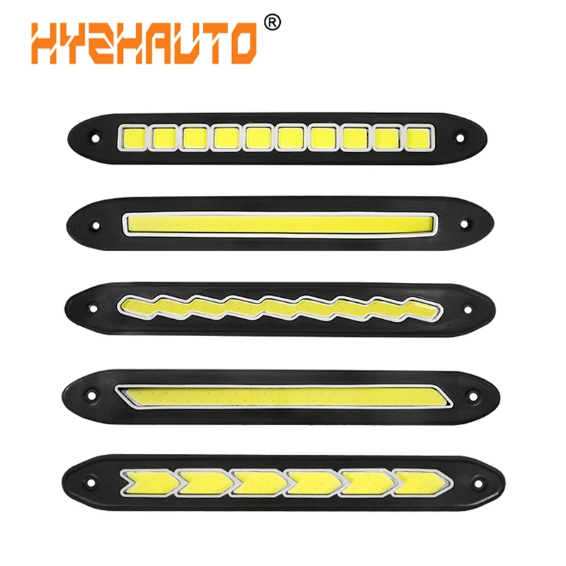 HYZHAUTO 2Pcs Prilagodljiv Avto LED Dnevnih Luči Trakovi Visoke Moči COB DRL meglenke svetlobni pramen Nepremočljiva Bela 12V