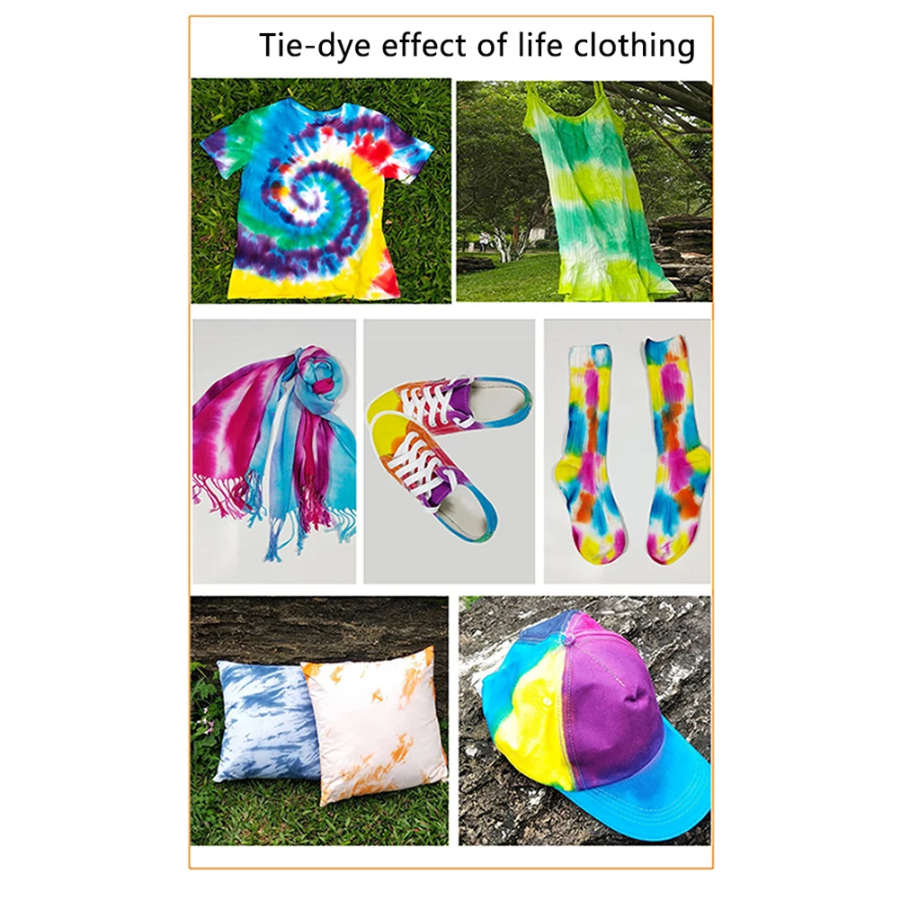 Tekstilne Barve Stalno Tie Dye Kit Niso Strupene Hladno Vodo Tkanine En Korak Umetnostne Obrti Pigment Grafiti DIY Oblačila Ročno