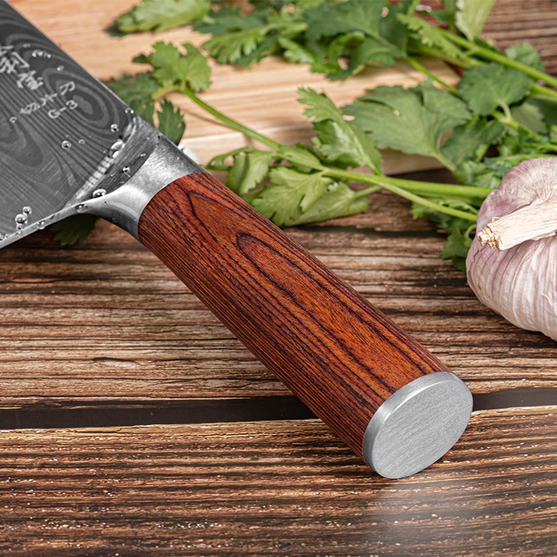 5, 7, 8 inchesStainless Jekla Kuhar Nož Kovanje Anti-stick Oster Cleaver Rib, Zelenjave Kitajski Kuhinjski Nož Gospodinjstvo, Kuhanje