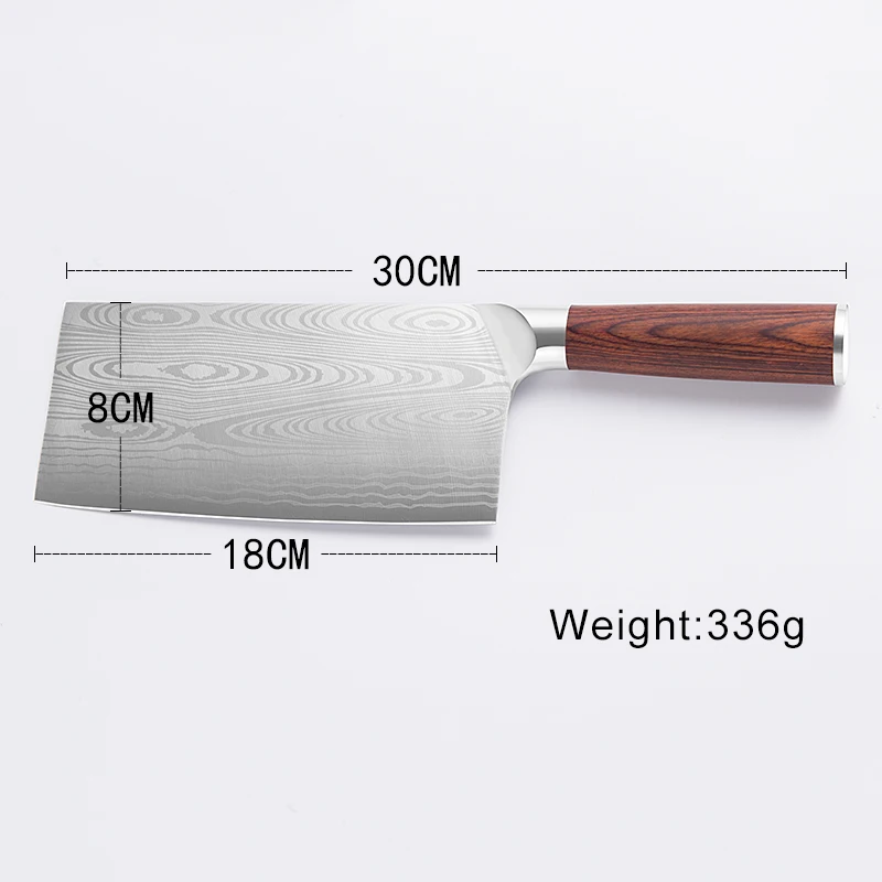 5, 7, 8 inchesStainless Jekla Kuhar Nož Kovanje Anti-stick Oster Cleaver Rib, Zelenjave Kitajski Kuhinjski Nož Gospodinjstvo, Kuhanje