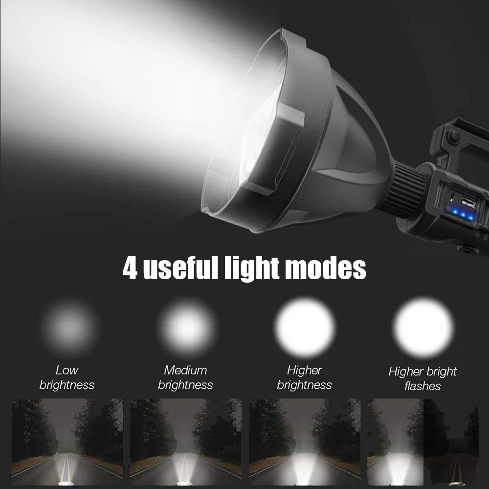 Novo P70 Močno Svetlobo Iskalnim,zunanja Multi-funkcijo Razsvetljave, LED Svetilka,dolgega dosega, ki je Neprepustna za ponovno Polnjenje Prenosne Svetilke