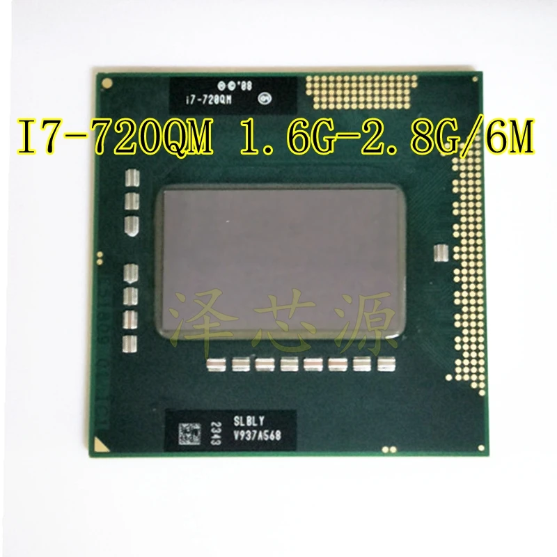 Original CPU laptop i7-720QM 6M Cache 1.6 GHz 2,8 GHz i7 720QM SLBLY PGA988 45W Prenosni računalnik Združljiv PM55 HM57 HM55 QM57