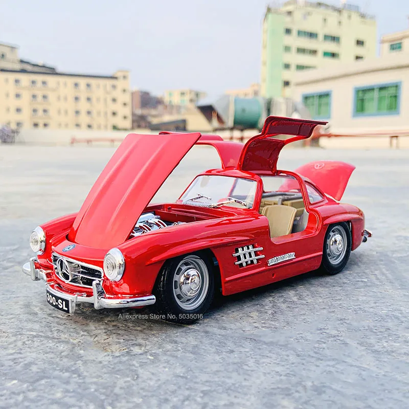 Bburago 1:24 1954 Mercedes 300 SL simulacije zlitine modela avtomobila obrti dekoracijo igrača zbirka orodij za darilo