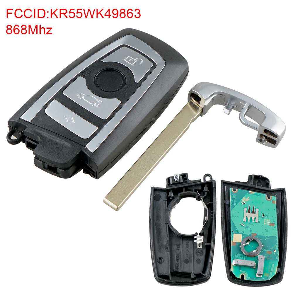 868Mhz CAS4 Avto Smart Remote Tipka za Vstop brez ključa z PCF7945 Čip KR55WK49863 Primerni za BMW 1 3 5 7 Series