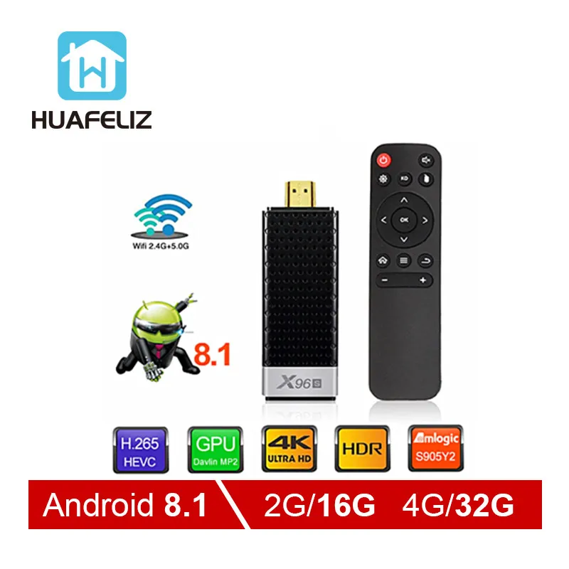 Tv Palico Android TV 8.1 X96S 2G 16G 4K Wifi 2.4 G 5.8 G Google Pomočnik Youtube, Netflix Smart TV Sprejemnikov