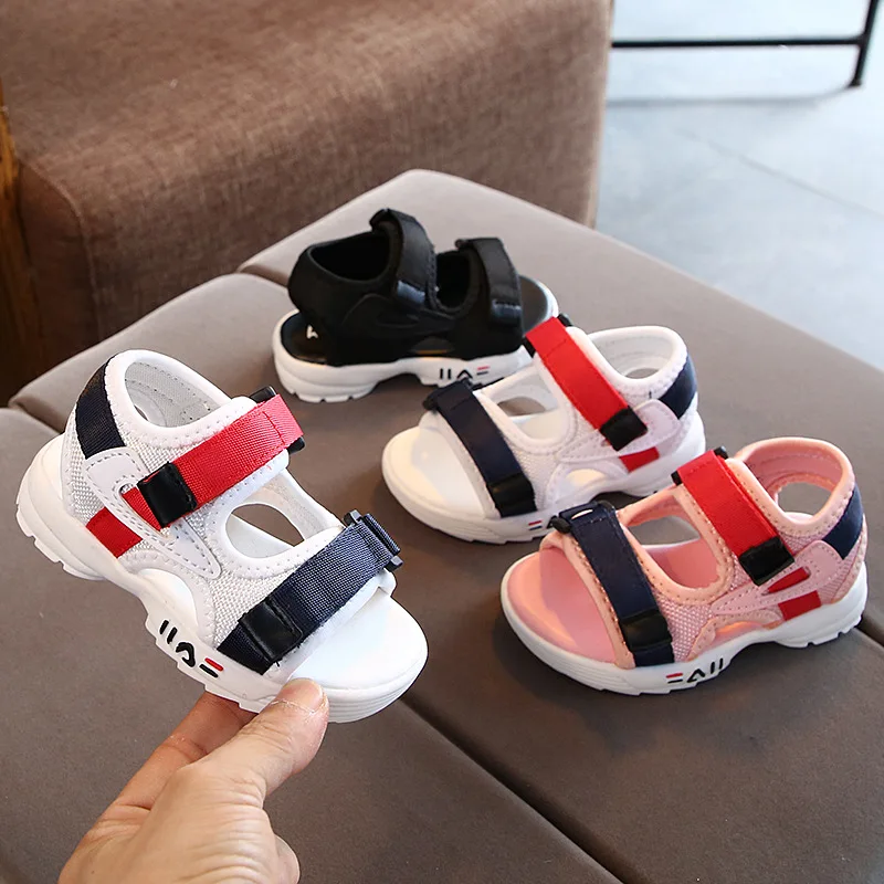 2020 Otrok Poletje Fantje Usnjene Sandale Baby Ravno Otroci Plaži Čevlji Otroci Športnih Mehko Non-slip Priložnostne Malčka Sandali B841