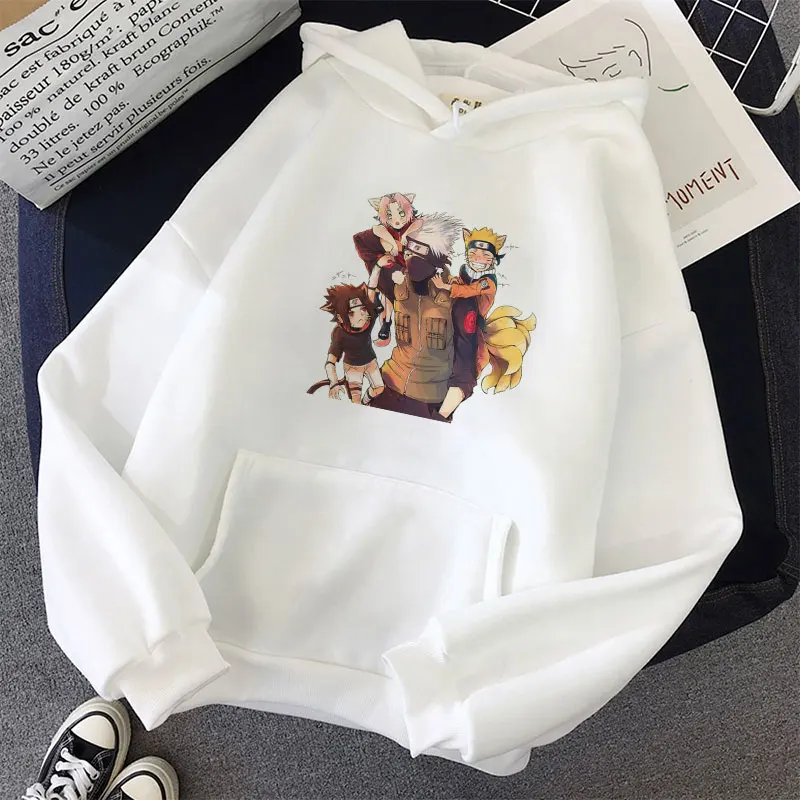 Nove Priložnostne Letnik Naruto Tiskanja Puloverji Ženske Sweetshirts Hoodies Prevelik Kenguru Pocket Sweatshirts Hooded Harajuku Pomlad