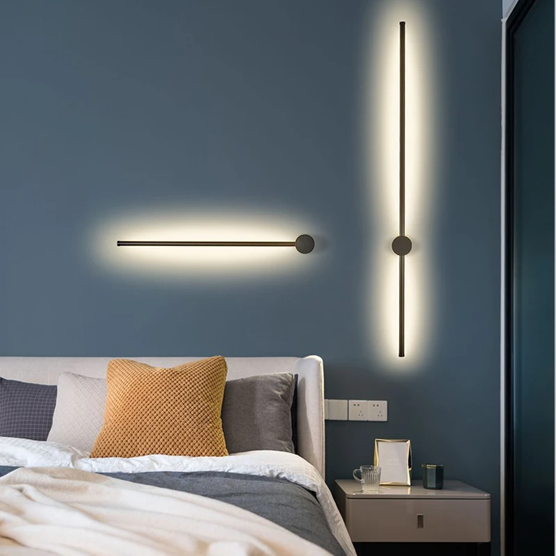 Zlata/Črna Sodobni LED Ogledalo luči, Kopalnica, spalnica vzglavja steno rov 0,65 M~1.45 M Preprost dnevni sobi stenske svetilke svetilke