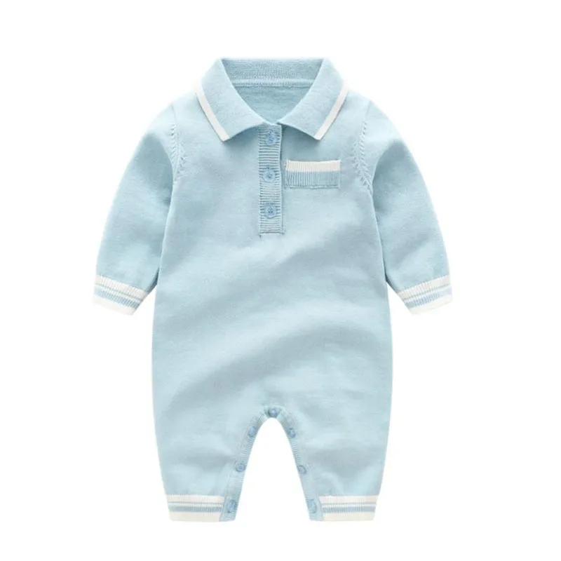 Baby Boy Oblačil za Pomlad in Jesen Novo Jumpsuit za Novorojenčka Dolgo sleeved Bombaža, Pletene, Romper Otroci korejski Moda Coverall Set
