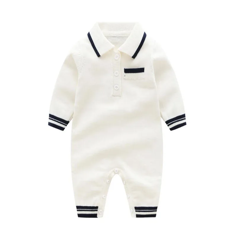 Baby Boy Oblačil za Pomlad in Jesen Novo Jumpsuit za Novorojenčka Dolgo sleeved Bombaža, Pletene, Romper Otroci korejski Moda Coverall Set