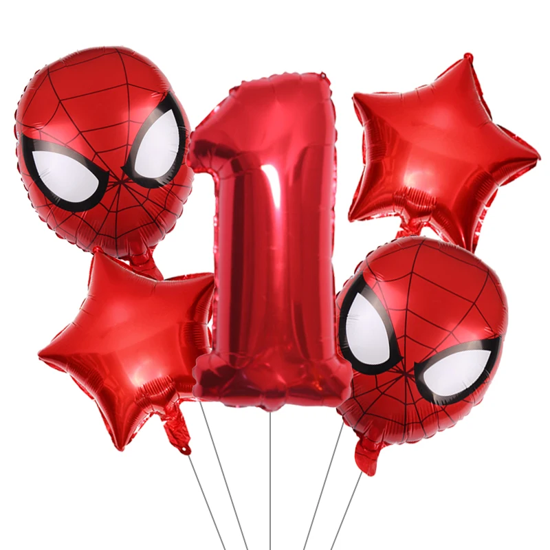 5Pcs/Veliko Spiderman Captain America Balon Superheroj zračnih blazin za Glavo za Balone Število Rojstni Dekoracijo Otroci Zraka Globos