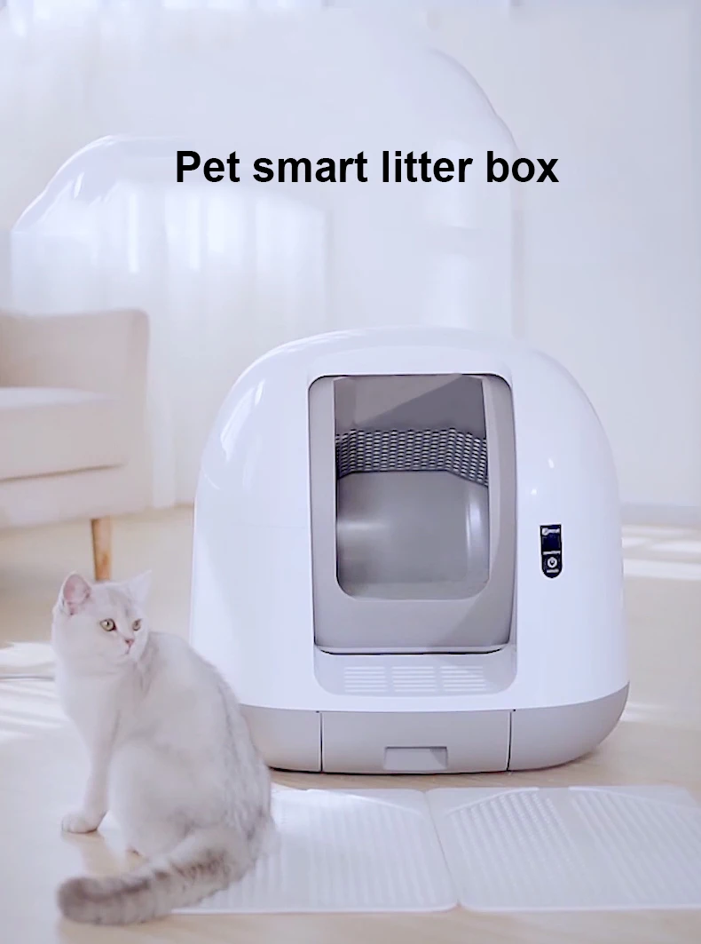 Pametni Samodejni Mačka Legla Polje Velika Zaprta Lastnim Čiščenjem Mačka Legla Polje Bela Usposabljanje Shorthair Mačka Wc Robot Doma