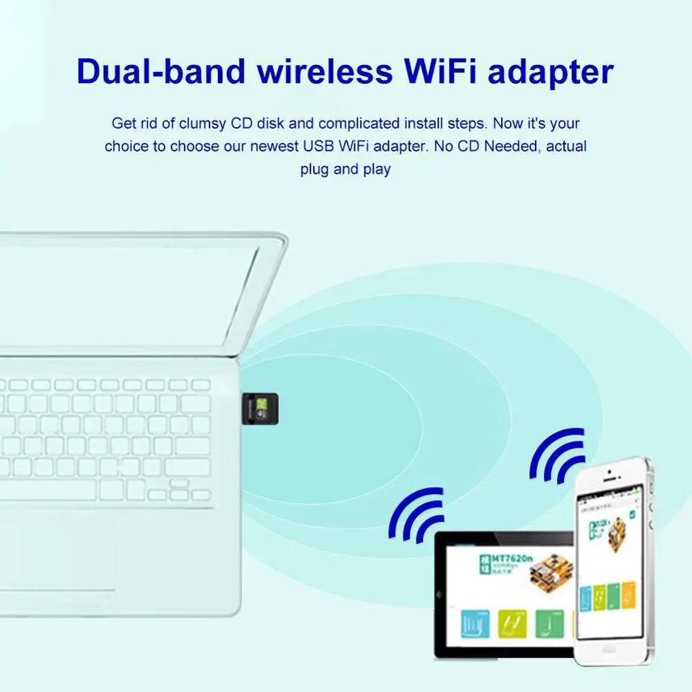 USB WiFi Adapter za Brezžični Ethernet Ključ 600Mbps 5Ghz Lan USB2.0 Wi-Fi Kartice PC Wi Fi Sprejemnik AC Omrežna Kartica