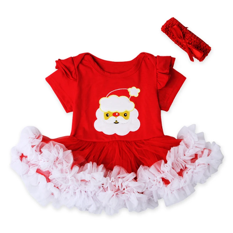 Dojenčki Božič Multi-style Polka Pike Ruffle Obleko Newborn Baby Dekleta Srčkan Obleko Glavo Noša Stranka Obleko Božič Oblačila