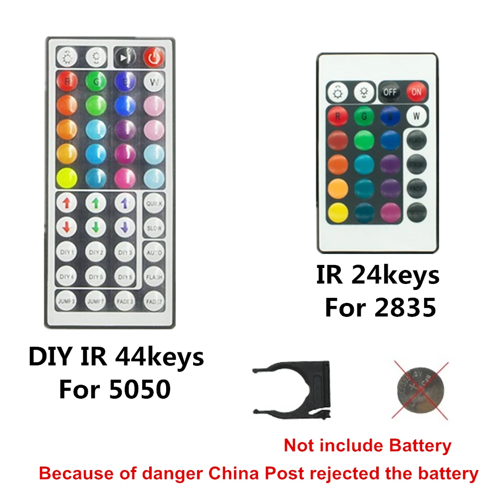 Barva LED Krmilnik WIFI Bluetooth Daljinsko upravljanje Led Za 12V 5050 2835 Trakovi Svetlobe Traku Noč Ir 24Key 44keys Pretvorite