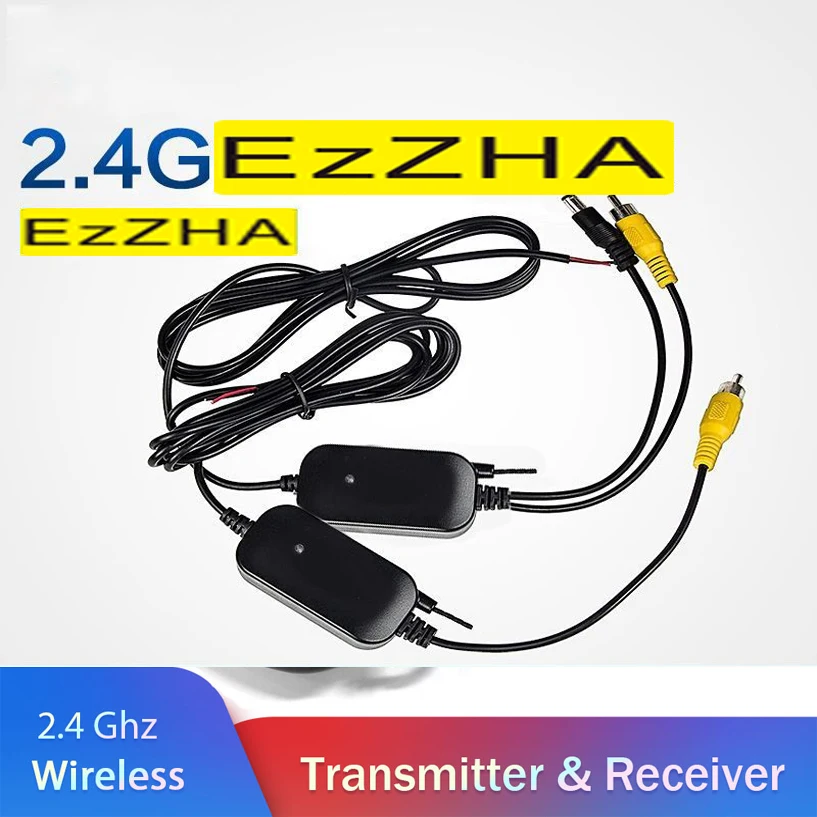 EzZHA Avto Pogled od Zadaj Kamero Wifi Brezžični Komplet Napeljava 2,4 GHz DC 12V 24V Vozila, Kamere, RCA Video Brezžični Oddajnik/Sprejemnik
