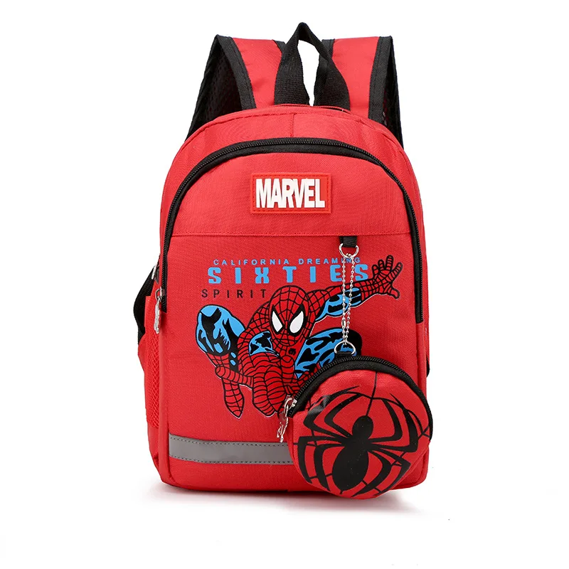 Disney Nova otroška šolska torba vrtec moški otroška risanka spiderman rdeče 95 avto majhen razred srednji šoli fant nahrbtnik