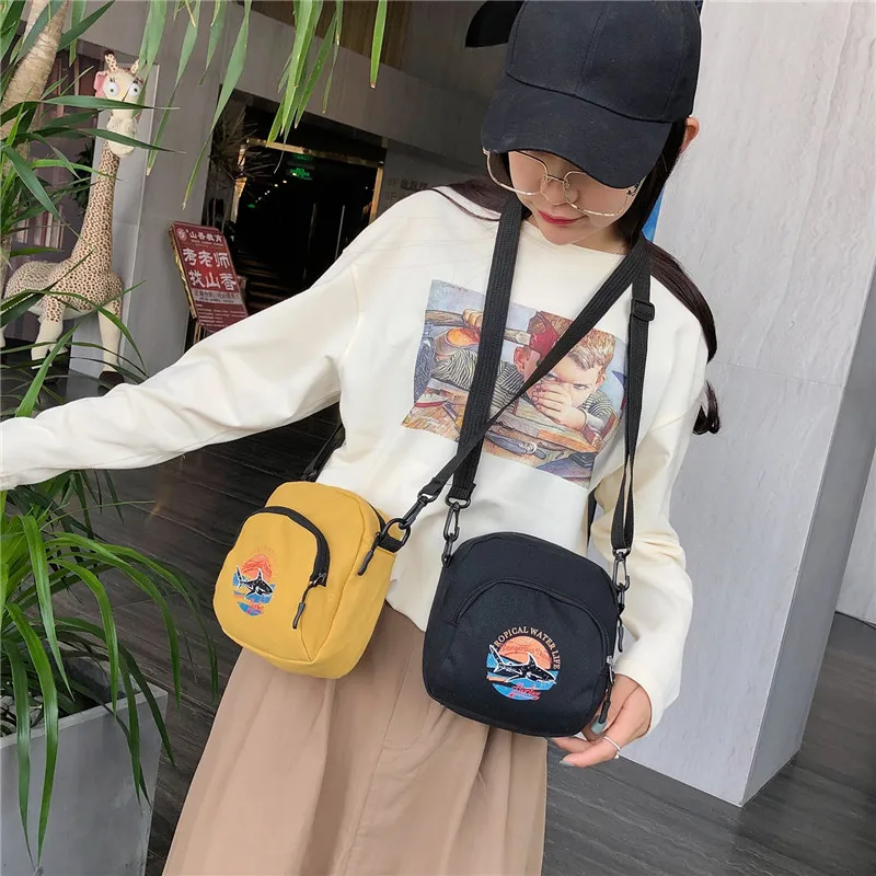 Japonski Platno Ženske Torbe 2020 Nove Priložnostne Messenger Bag Harajuku Slog Ulzzang Kvadratek Vrečko Literarna Preprost Torba