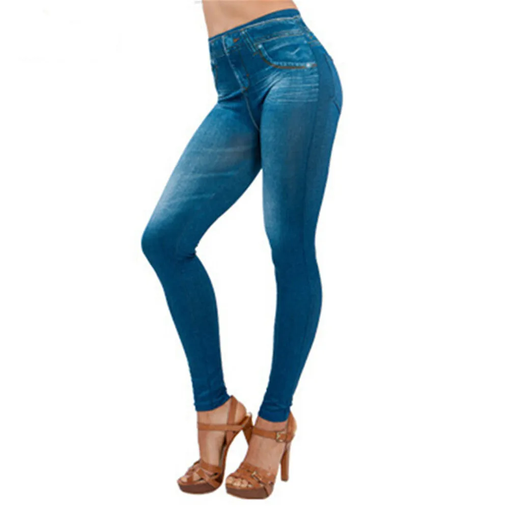 Dropship Dokolenice Jeans za Ženske Zimske Traper Hlače Plus Žamet S Toplo Žep Slim Jeggings Fitnes Plus Velikost Hlače Leggins