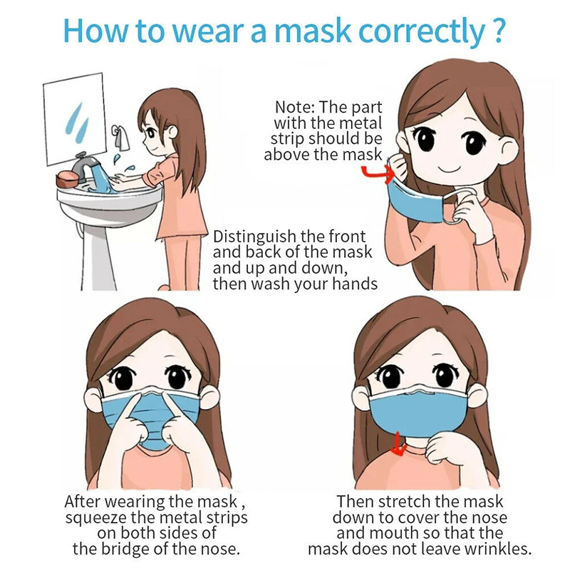 100 KOS obrazna Maska, ki Teče Dustproof Vetroloma Moški Ženske Masko Šport na Prostem, Brez onesnaževanja, ki Teče Usta Pokrov