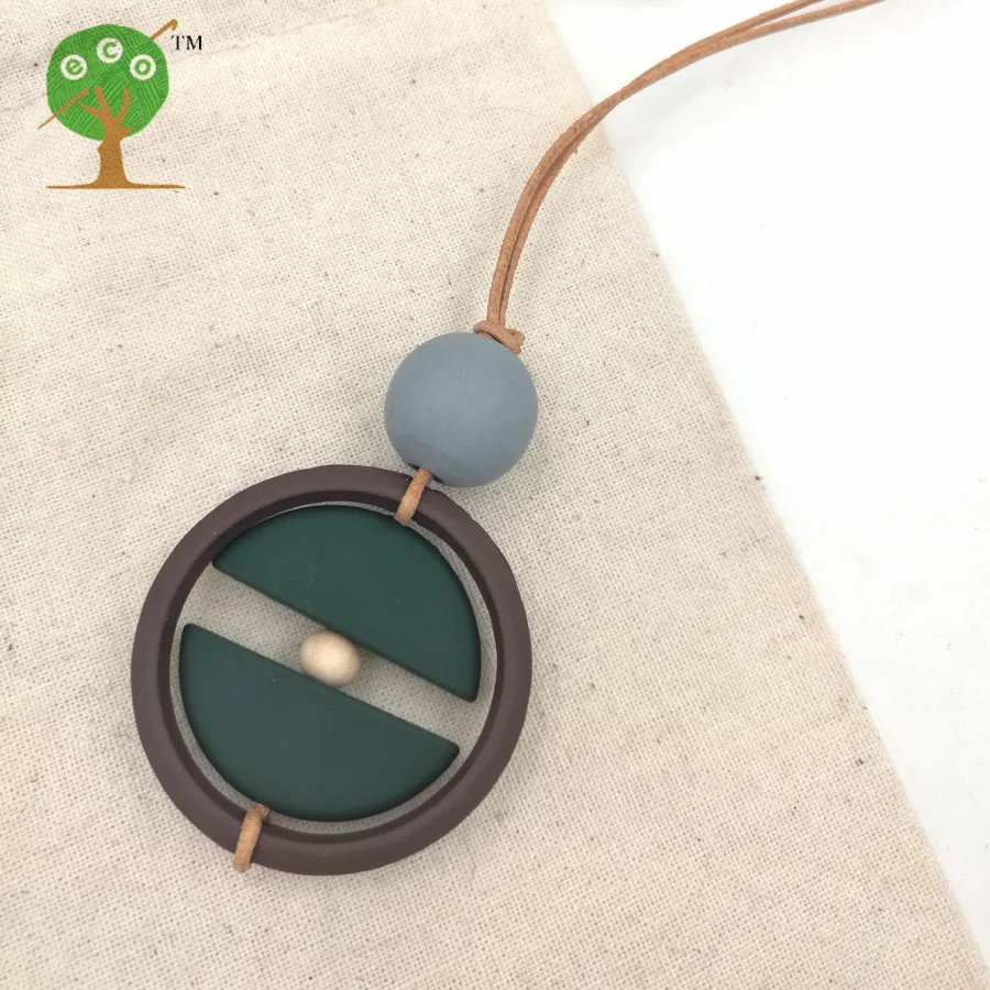 Srčkan pol cicle temna barva, moda geometrijske ogrlica poslikane usnje kabel preprosta, elegantna MINIMALISTIČEN izjavo NW154