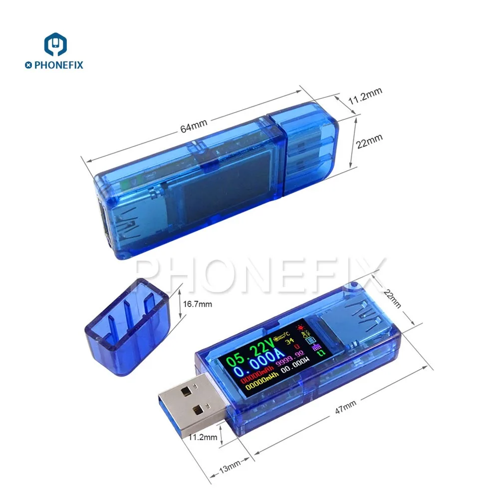RD AT34 USB 3.0 Barvni LCD-USB Tester Mini Multimeter Telefon Popravila Asistent za Voltmeter Ampermeter Napetost Toka Detektor