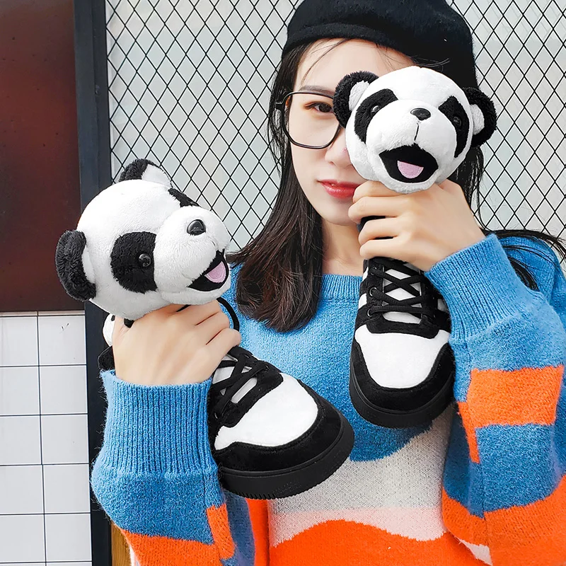 Živali Panda Baby Dekleta Sneg Škornji Moda Otroci Čevlji Otrok Pozimi Prvi Pohodniki Prewalkers Visoke Kakovosti Toplo