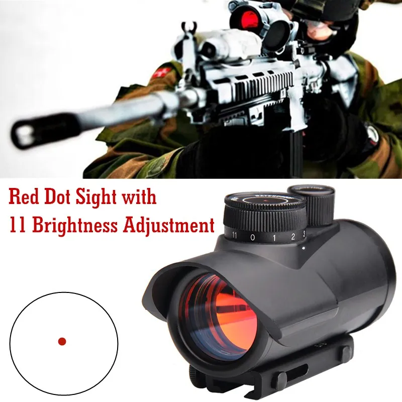 Taktično Red Dot Sight Področje Collimator Pogled Področje z 11 mm &20 mm Weaver Železniškega Nastavek za Lov s Puško Optične Pogled riflescope