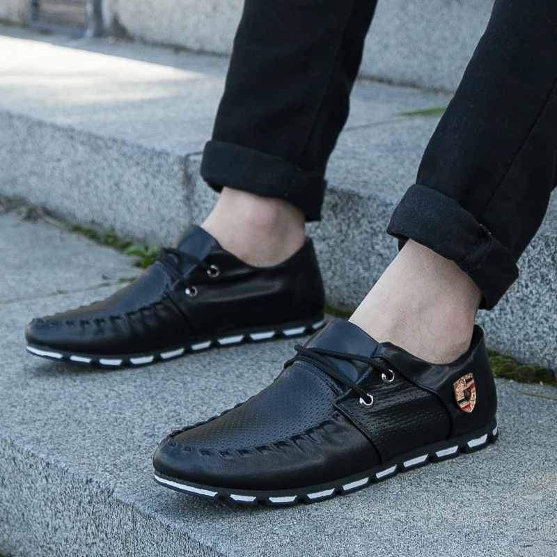 Moške formalno čevlji Loafers usnjeni čevlji platno čevlji poletje moških priložnostne čevlji formalno čevlji dihanje mehko edini lahki 44