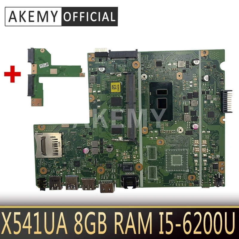 Akemy Novo! Za Asus X541UA X541UAK X541UVK X541UJ X541UV F541U R541U motherboard prenosni računalnik z matično ploščo, 8GB RAM-a I5-6200U/I5-6198U