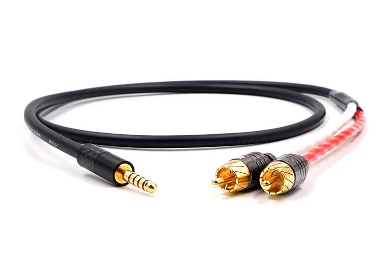 HI-End L-4E6S HI-fi 3,5 mm Stereo /2,5 MM/4.4 MM Uravnoteženo Audio Vtič za 2RCA Moški Priključite Avdio Kabel Podaljšek