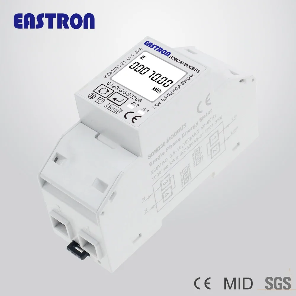 SDM230 Modbus 110V ne SREDINE 0,25~5(100)110V, enofazni KWH Vatna ura energije moči meter,z Modbus RTU