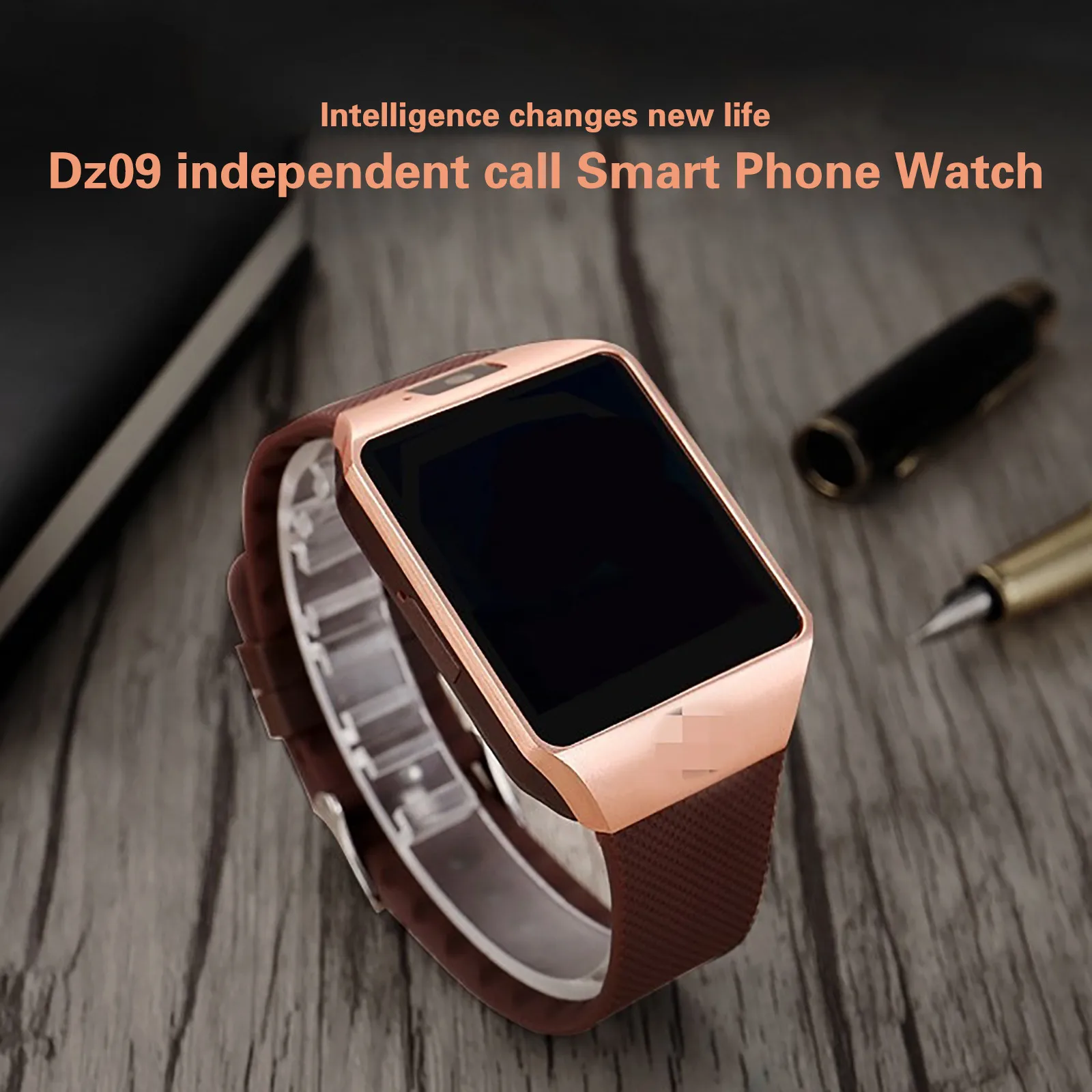 DZ09 Bluetooth smart watch IP68 vodotesen spanja srčnega utripa, spremljanje tracker pametna ura moških in žensk ura manžeta