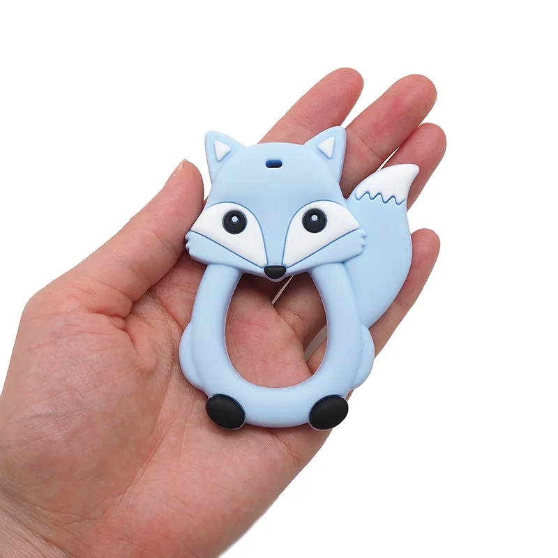 Chenkai 10PCS Silikonski Fox Začetnih Baby Cut Teether zdravstvene Nege Cucla BPA Free Za Malčke DIY Žvečilni Pomirja Cucla Verige