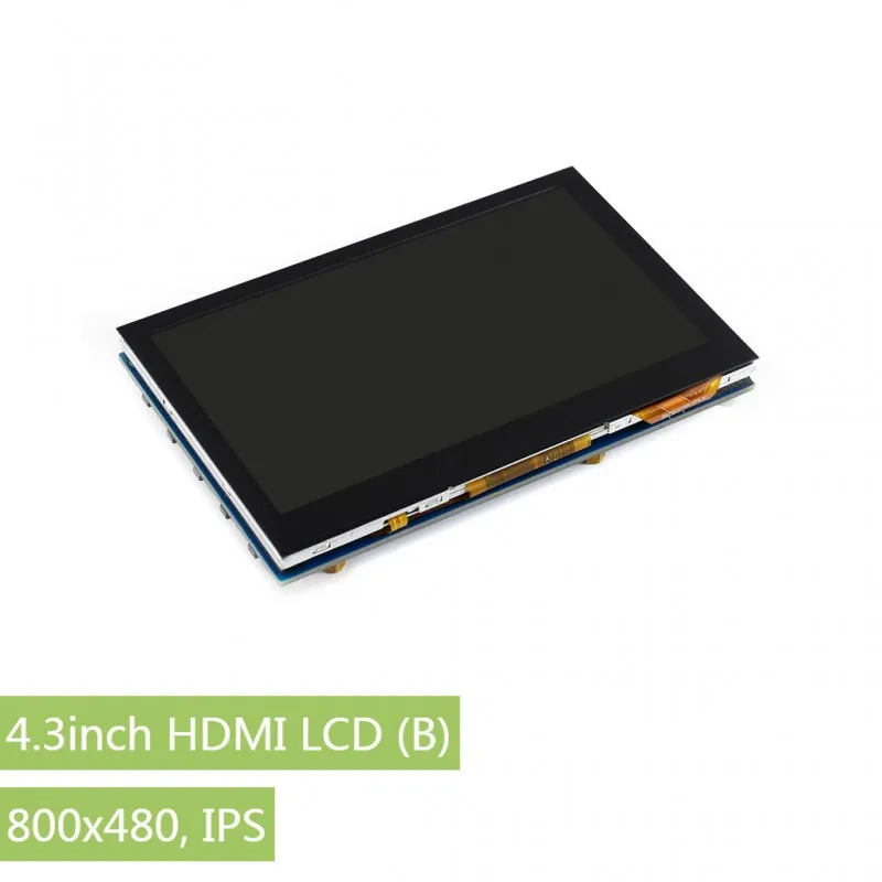4.3 palčni zaslon HDMI LCD B z Kapacitivni zaslon na Dotik, IPS Zaslon, Ločljivost 800x480 HDMI Vmesnik, Podpora Raspberry Pi 4/3/2 Banana Pi