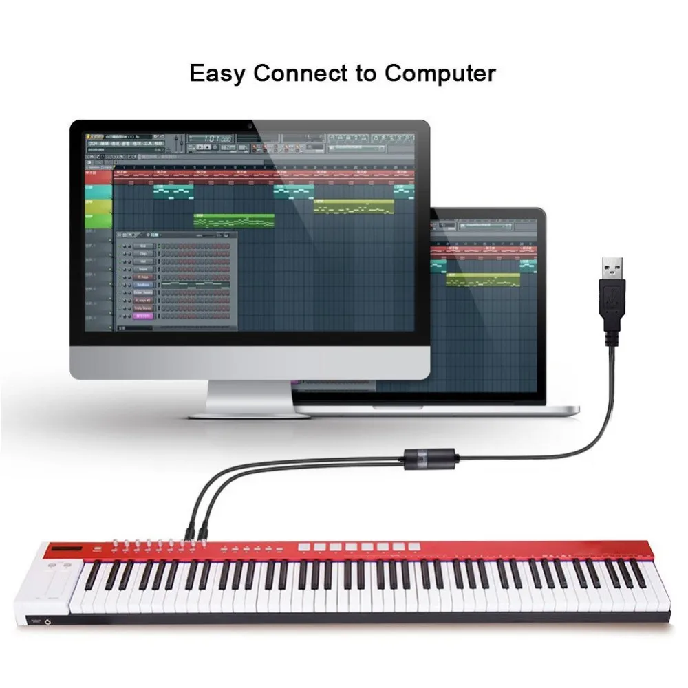 Električni Klavir Boben USB Na 2 MIDI Vmesnik Kabel Pretvornik Za PC Glasbe Tipkovnico Sintetični Adapter za Windows, Mac, iOS 2 Metrov