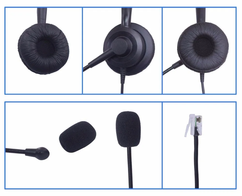 Wantek klicni Center za Slušalke Slušalke z Mikrofonom za Yealink SIP-T22P T26P T32 T41P T48G in Huawei ET325 ET525 Telefon IP Telefoni