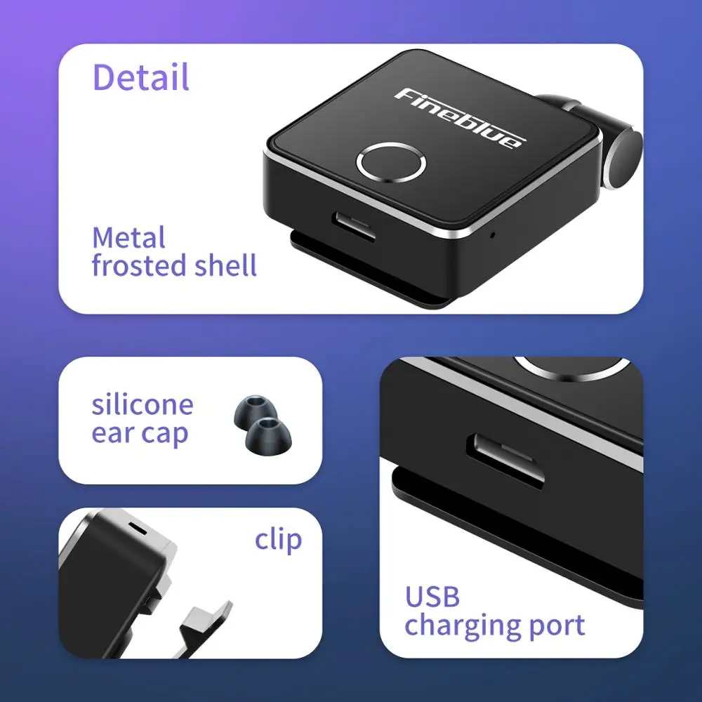 Fineblue F1 Mini Brezžična Bluetooth Slušalka Auriculares Klice Vibracije Spomnite Clip-on Športne Slušalke Vožnje Slušalke
