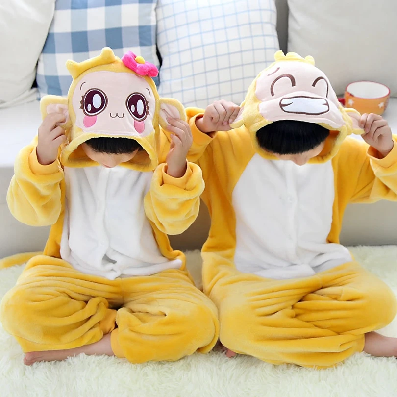 Kigurumi Pižamo Opica Za Otroke Baby Dekleta Pižame Fant Sleepwear Živali Anime Onesie Otroci Kopalke Jumpsuit