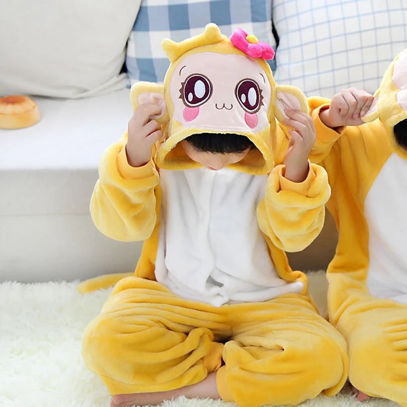 Kigurumi Pižamo Opica Za Otroke Baby Dekleta Pižame Fant Sleepwear Živali Anime Onesie Otroci Kopalke Jumpsuit
