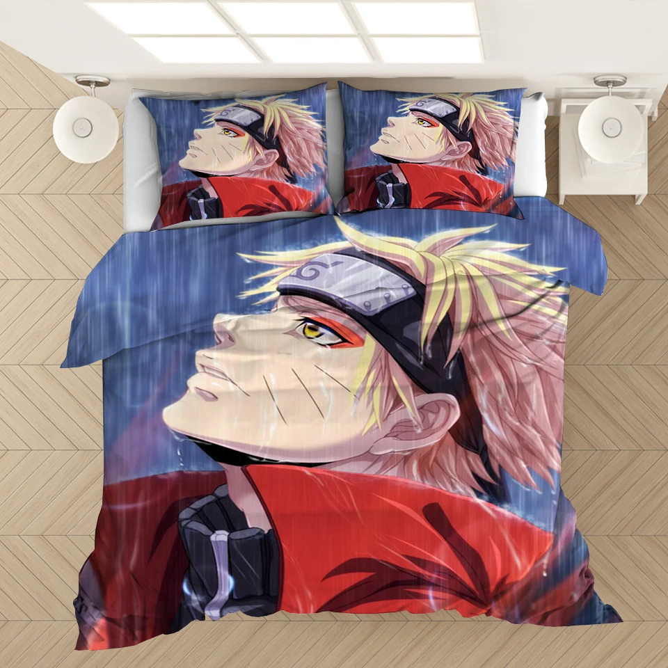 Anime Naruto 3D-Tiskana Posteljnina Nabor Rjuhe Prevleke Pillowcases Tolažnik Posteljnina Nabor Bedclothes Posteljno Perilo(NE stanja)