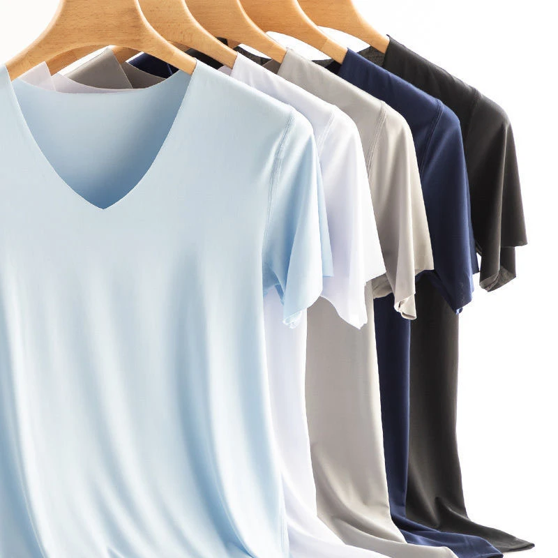 2020 Nove Moške Seksi Slim Fit Kratek Rokav T-majice Barva Moški Poletje Športna Fitnes T Shirt Vrhovi Plus Velikost 5XL