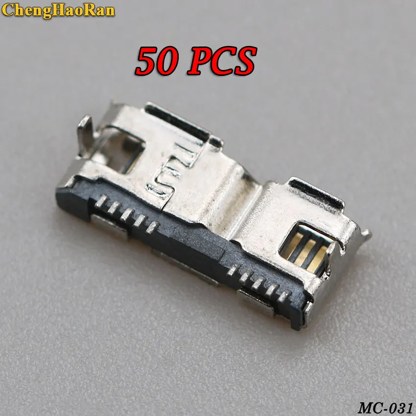 ChengHaoRan 50pcs Micro USB 3.0 B Tip DIP Ženski Vtičnico DIP2 10pin USB Priključek za Mobilne Trdi Diski Podatkovni Vmesnik