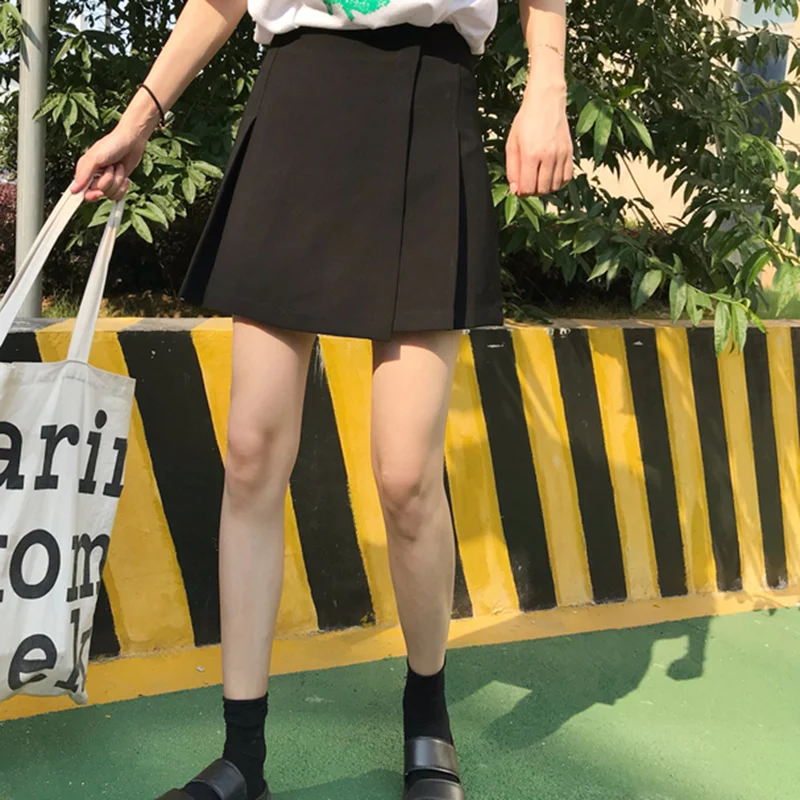 Krila Ženske Mini Trdna Preprost Vse Tekme Študentov Kawaii Nabrano Krilo Ženska Poletje Nova Moda V Korejskem Slogu Elegantno Harajuku