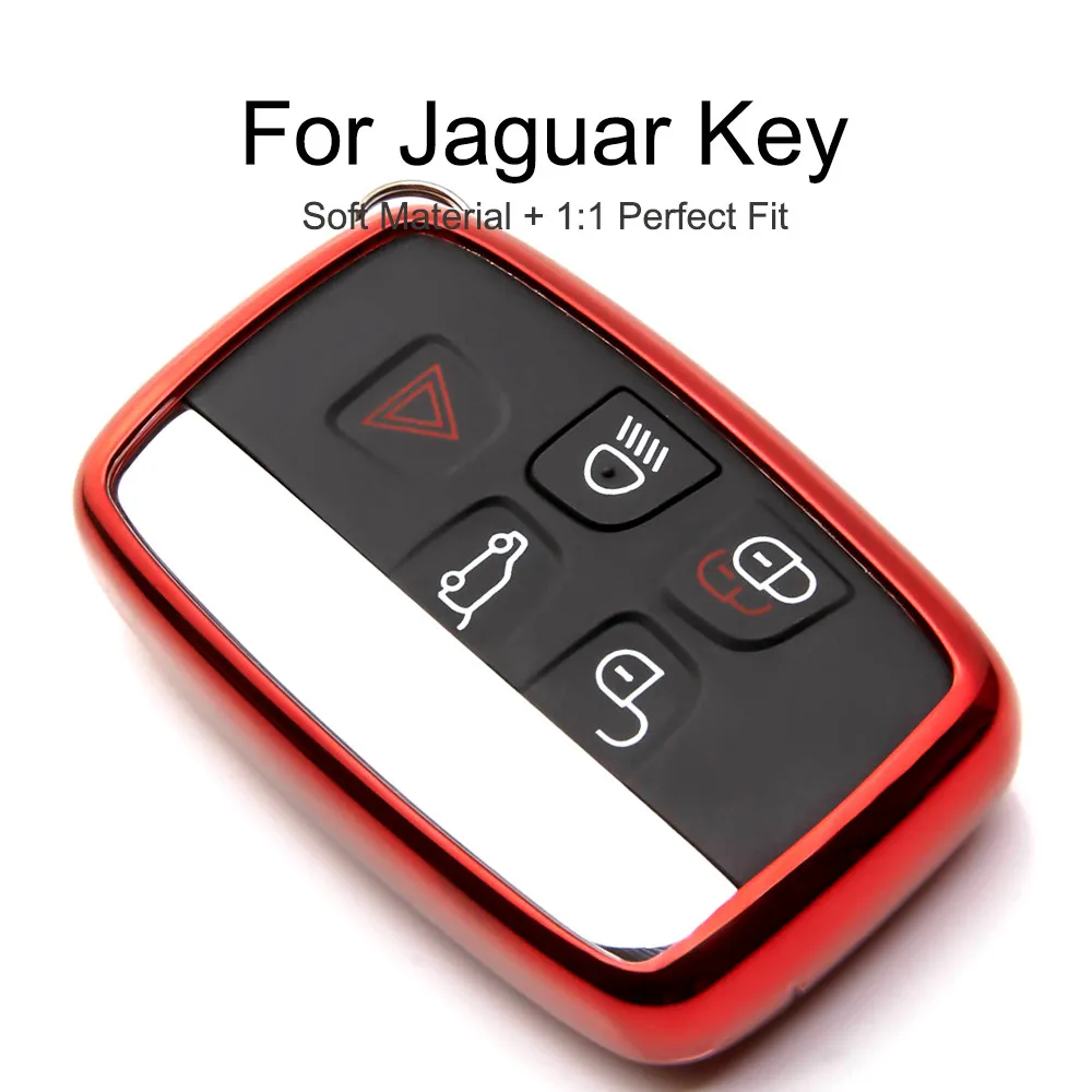 TPU Varstvo Avto Ključ Primeru Zajema Kože Lupini Za Jaguar XE XJ XJL XF C-X16 V12 Kitara F X Typ Ključni Fob Verige Obroči Imetnika