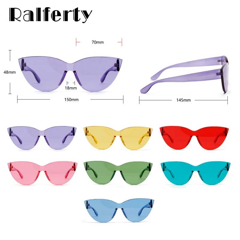 Ralferty Cat Eye Senci Za Ženske Modni sončna Očala blagovne Znamke Vintage Retro Trikotni Zelena Cateye Očala oculos feminino W2109
