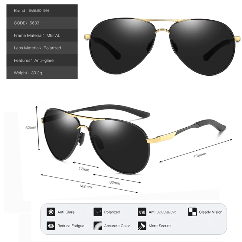 2019 Visoke Kakovosti kul HD Polarizirana moških sončna Očala blagovne znamke Oblikovalec UV zaščito Vintage moda vožnjo sončna očala moški oculos