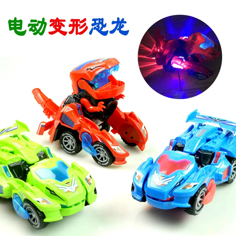 Robot dinozaver deformacije avto univerzalno kolo, motor, avto, Avto Koncept Z Lučmi, Glasbo, Igrače Preoblikovanje Igrača Darilo za otroka